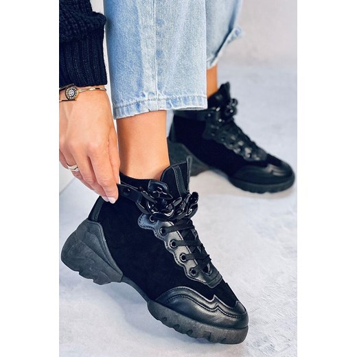 Sneakersy OREONA BLACK ze sklepu Ivet Shop w kategorii Buty sportowe damskie - zdjęcie 168772597