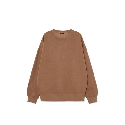 Cropp - Gładka bluza comfort - brązowy ze sklepu Cropp w kategorii Bluzy męskie - zdjęcie 168773605