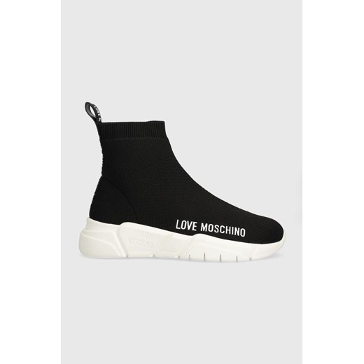 Love Moschino sneakersy kolor czarny JA15263G1IIZ500A ze sklepu ANSWEAR.com w kategorii Buty sportowe damskie - zdjęcie 168775017