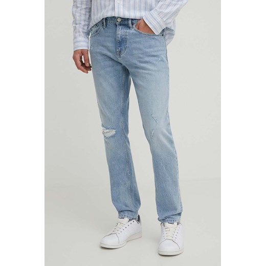 Tommy Jeans jeansy męskie kolor niebieski DM0DM18747 ze sklepu ANSWEAR.com w kategorii Jeansy męskie - zdjęcie 168775277