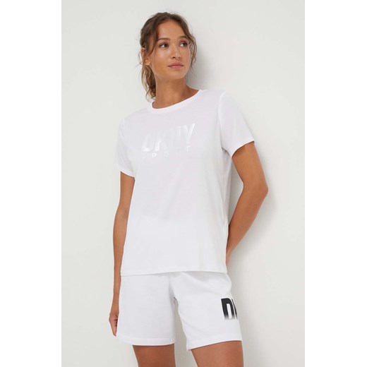 Dkny t-shirt damski kolor biały DP3T9676 ze sklepu ANSWEAR.com w kategorii Bluzki damskie - zdjęcie 168775405