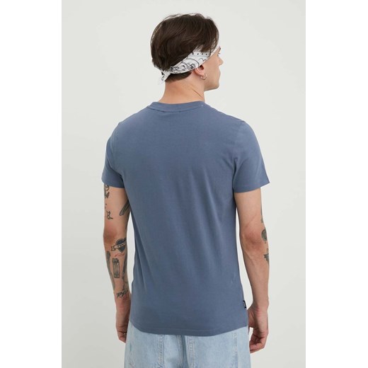 Superdry t-shirt bawełniany męski kolor niebieski gładki Superdry XL ANSWEAR.com