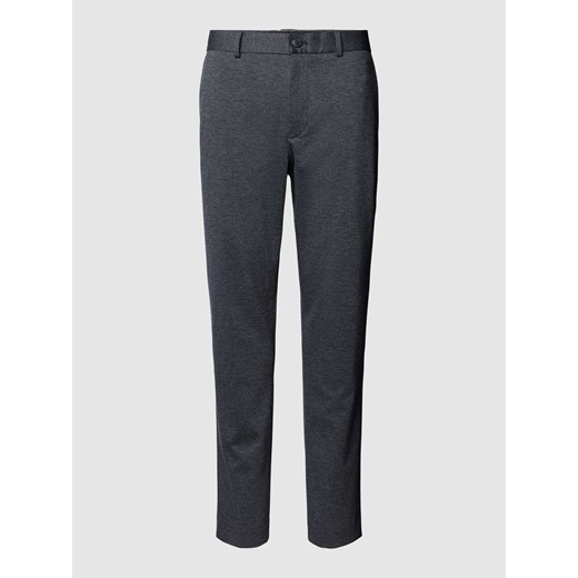 Spodnie materiałowe o kroju slim fit z fakturowanym wzorem model ‘AITOR’ ze sklepu Peek&Cloppenburg  w kategorii Spodnie męskie - zdjęcie 168776379