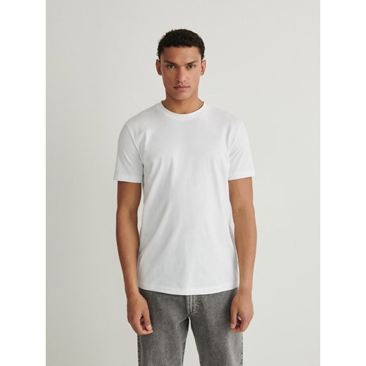 Reserved - T-shirt regular fit - biały Reserved XL Reserved