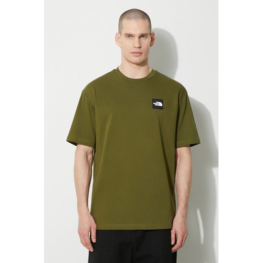 The North Face t-shirt bawełniany M Nse Patch S/S Tee męski kolor zielony z aplikacją NF0A87DAPIB1 ze sklepu PRM w kategorii T-shirty męskie - zdjęcie 168779207