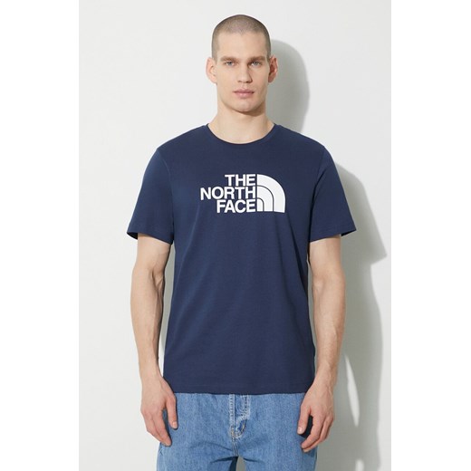 The North Face t-shirt bawełniany M S/S Easy Tee męski kolor granatowy z nadrukiem NF0A87N58K21 ze sklepu PRM w kategorii T-shirty męskie - zdjęcie 168779209