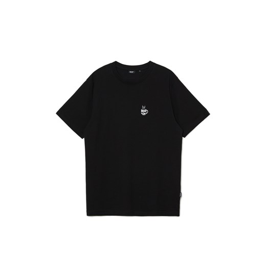 Cropp - T-shirt z haftem - czarny ze sklepu Cropp w kategorii T-shirty męskie - zdjęcie 168782617