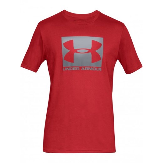 Męska koszulka UNDER ARMOUR BOXED SPORTSTYLE SS - czerwona ze sklepu Sportstylestory.com w kategorii T-shirty męskie - zdjęcie 168786425