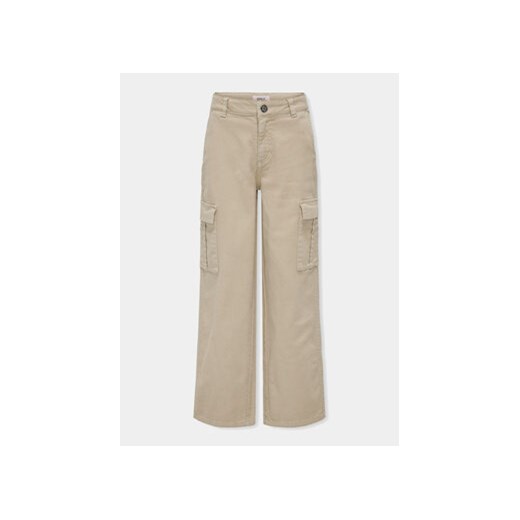 Kids ONLY Spodnie materiałowe Yarrow 15304049 Beżowy Straight Fit ze sklepu MODIVO w kategorii Spodnie dziewczęce - zdjęcie 168788028