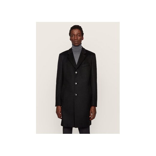 Boss Płaszcz wełniany Nye2 50438689 Czarny Regular Fit ze sklepu MODIVO w kategorii Płaszcze męskie - zdjęcie 168794415