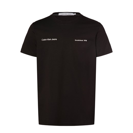 Calvin Klein Jeans Koszulka męska Mężczyźni Bawełna czarny nadruk ze sklepu vangraaf w kategorii T-shirty męskie - zdjęcie 168794846