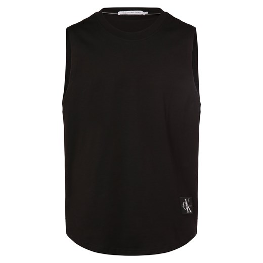 Calvin Klein Jeans Tank top męski Mężczyźni Bawełna czarny jednolity ze sklepu vangraaf w kategorii T-shirty męskie - zdjęcie 168794847