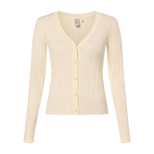 Y.A.S Kardigan damski - YASEase Kobiety Sztuczne włókno waniliowy jednolity ze sklepu vangraaf w kategorii Swetry damskie - zdjęcie 168794855