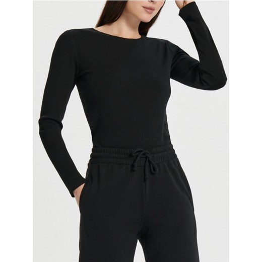 Sinsay - Koszulka z długimi rękawami - czarny ze sklepu Sinsay w kategorii Bluzki damskie - zdjęcie 168798546