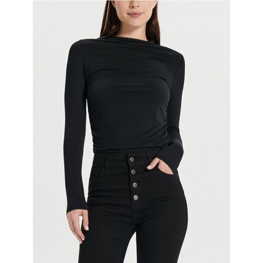 Sinsay - Koszulka z długimi rękawami - czarny ze sklepu Sinsay w kategorii Bluzki damskie - zdjęcie 168798547