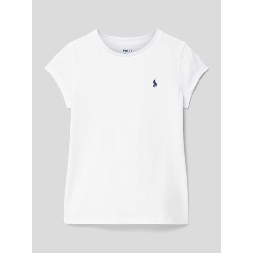 T-shirt z wyhaftowanym logo ze sklepu Peek&Cloppenburg  w kategorii Bluzki dziewczęce - zdjęcie 168808957
