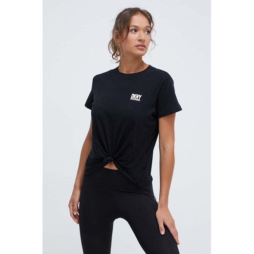 Dkny t-shirt bawełniany damski kolor czarny DP3T9660 ze sklepu ANSWEAR.com w kategorii Bluzki damskie - zdjęcie 168813299