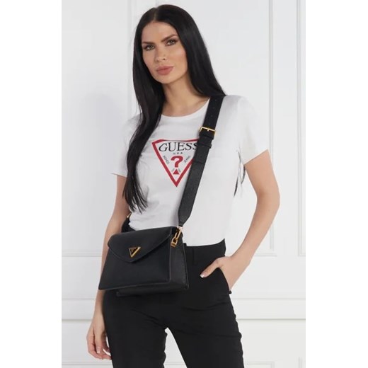 Listonoszka Guess na ramię średnia elegancka