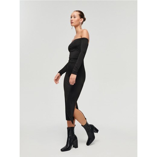 Czarna sukienka midi bodycon House XL okazyjna cena House
