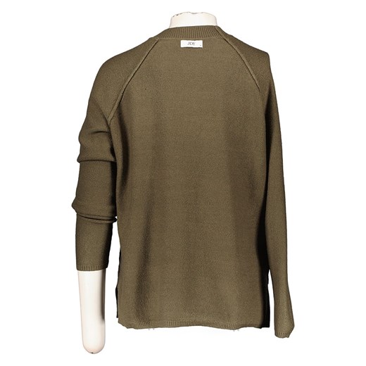 Sweter damski brązowy Jdy z okrągłym dekoltem 