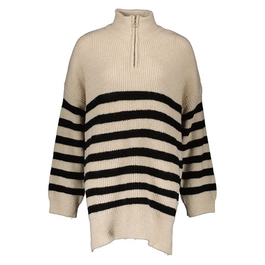 ONLY Sweter &quot;Alfrida&quot; w kolorze beżowo-czarnym ze sklepu Limango Polska w kategorii Swetry damskie - zdjęcie 168818906