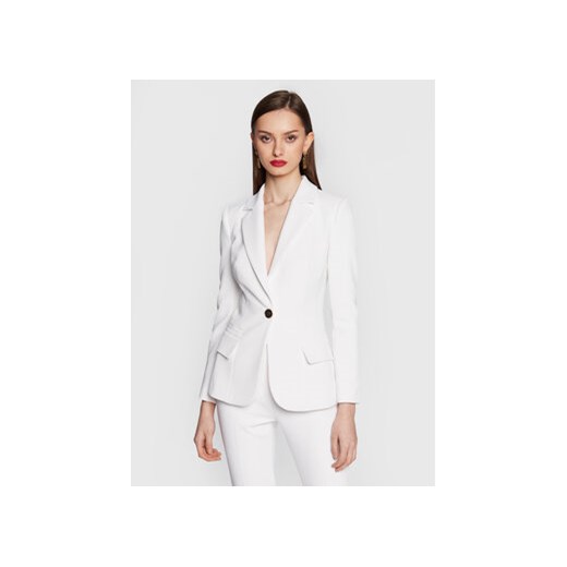 Elisabetta Franchi Marynarka GI-047-31E2-V450 Biały Slim Fit Elisabetta Franchi 40 wyprzedaż MODIVO