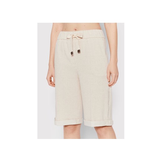 Peserico Szorty materiałowe P04032J0 Beżowy Regular Fit Peserico 44 wyprzedaż MODIVO