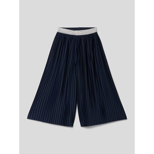 Spodnie materiałowe o kroju regular fit z plisami ze sklepu Peek&Cloppenburg  w kategorii Spodnie dziewczęce - zdjęcie 168822465