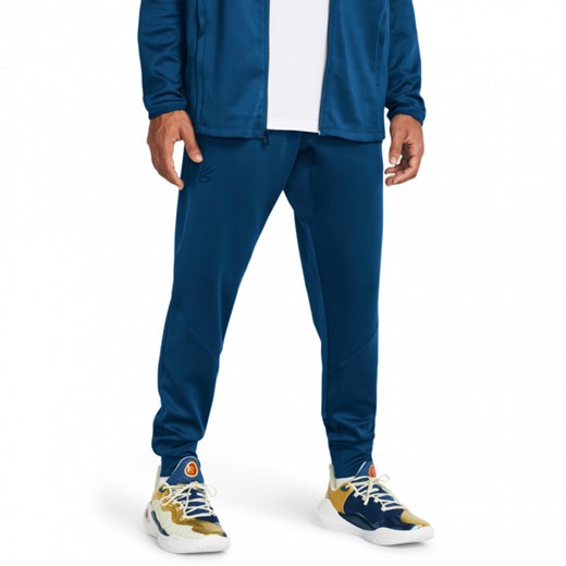 Męskie spodnie treningowe Under Armour Curry Playable Pant - niebieskie ze sklepu Sportstylestory.com w kategorii Spodnie męskie - zdjęcie 168823495