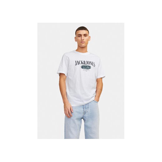 Jack&Jones T-Shirt Cobin 12250411 Biały Standard Fit ze sklepu MODIVO w kategorii T-shirty męskie - zdjęcie 168825329