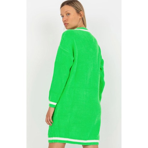 Zielona sukienka dzianinowa mini LC-SW-8023.55P, Kolor zielony, Rozmiar one size Primodo.com one size Primodo