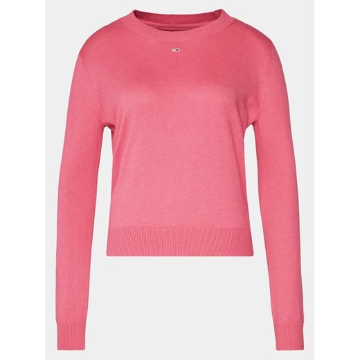 Tommy Jeans Sweter Tjw Essential Crew Neck Sweater DW0DW17254 Różowy Regular Fit Tommy Jeans XS MODIVO