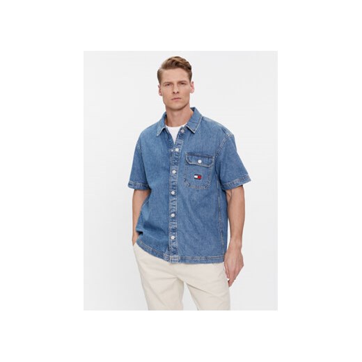 Tommy Jeans Koszula jeansowa DM0DM18957 Niebieski Regular Fit ze sklepu MODIVO w kategorii Koszule męskie - zdjęcie 168826928