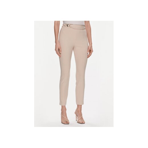 Marciano Guess Spodnie materiałowe Karen 4RGB02 6869Z Beżowy Slim Fit ze sklepu MODIVO w kategorii Spodnie damskie - zdjęcie 168827549