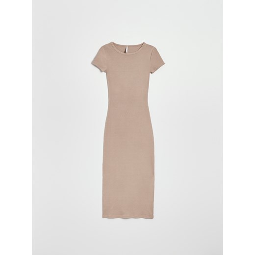 Sukienka House midi bawełniana z krótkim rękawem bodycon
