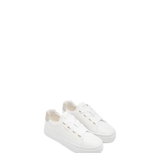 Buty sportowe damskie Gant sneakersy białe z tworzywa sztucznego