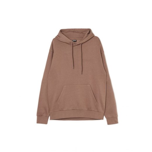 Cropp - Brązowa bluza z kapturem - brązowy Cropp XXL Cropp