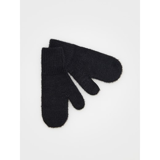 Reserved - Dzianinowe rękawiczki jednopalczaste - czarny Reserved ONE SIZE wyprzedaż Reserved