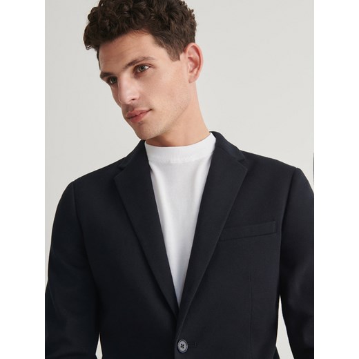Reserved - Marynarka slim fit - granatowy Reserved M Reserved