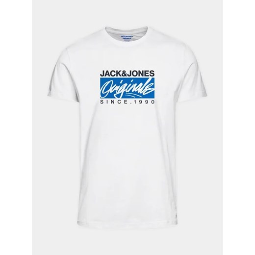 Jack&Jones T-Shirt Races 12232649 Biały Standard Fit L wyprzedaż MODIVO