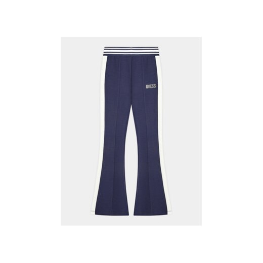 Guess Spodnie materiałowe J3YB09 KAE30 Niebieski Regular Fit ze sklepu MODIVO w kategorii Spodnie dziewczęce - zdjęcie 168839578