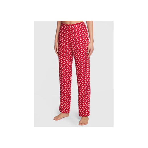 Etam Spodnie piżamowe Elwin 6537116 Czerwony Regular Fit ze sklepu MODIVO w kategorii Piżamy damskie - zdjęcie 168840129
