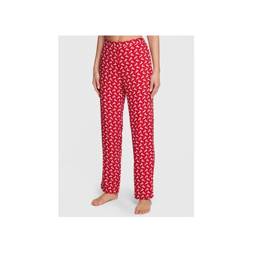Etam Spodnie piżamowe Elwin 6537116 Czerwony Regular Fit S MODIVO