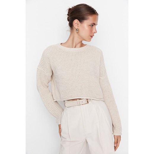 trendyol Sweter w kolorze kremowym ze sklepu Limango Polska w kategorii Swetry damskie - zdjęcie 168840476