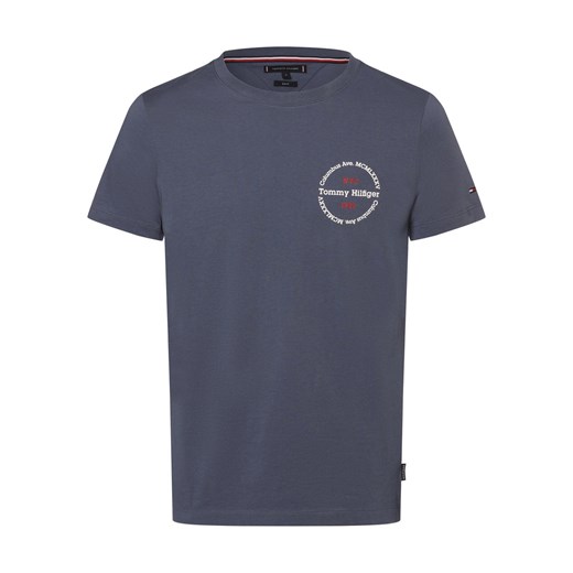 Tommy Hilfiger Koszulka męska Mężczyźni Bawełna indygo jednolity ze sklepu vangraaf w kategorii T-shirty męskie - zdjęcie 168840656