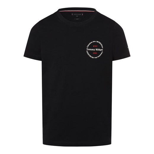 Tommy Hilfiger Koszulka męska Mężczyźni Bawełna granatowy jednolity ze sklepu vangraaf w kategorii T-shirty męskie - zdjęcie 168840657
