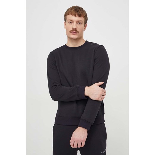 Calvin Klein Performance bluza treningowa kolor czarny gładka ze sklepu ANSWEAR.com w kategorii Bluzy męskie - zdjęcie 168841125