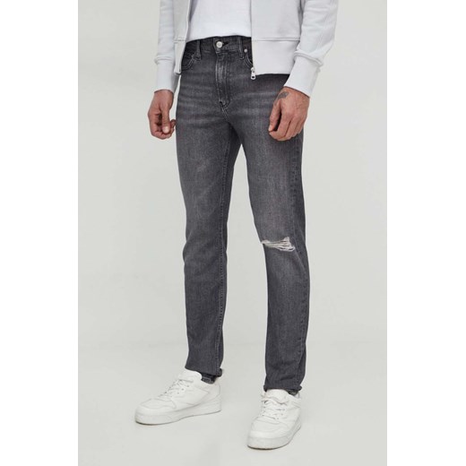 Calvin Klein Jeans jeansy męskie kolor szary ze sklepu ANSWEAR.com w kategorii Jeansy męskie - zdjęcie 168841419