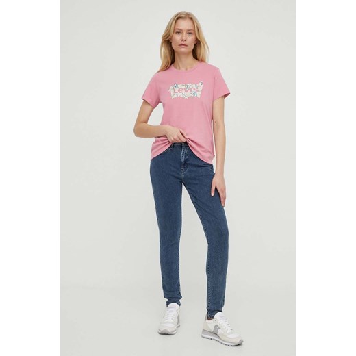 Levi&apos;s t-shirt bawełniany damski kolor różowy XXS ANSWEAR.com