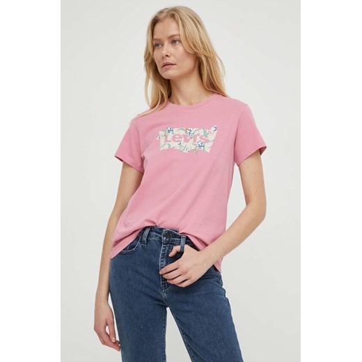 Levi&apos;s t-shirt bawełniany damski kolor różowy M ANSWEAR.com